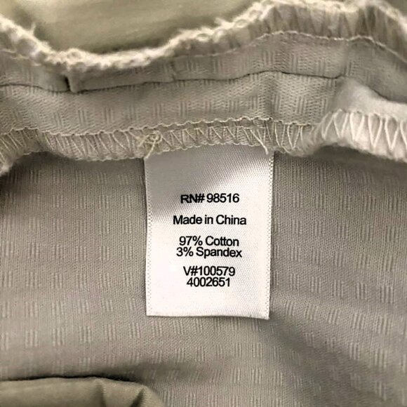 Coldwater Creek Khaki Capri Crop Cotton Cargo Pants Flower Leg - Picture 12 of 15